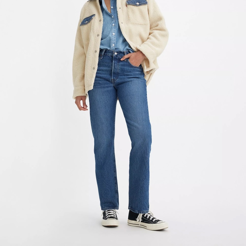 Levi's Mid Blue Straight Leg Jeans